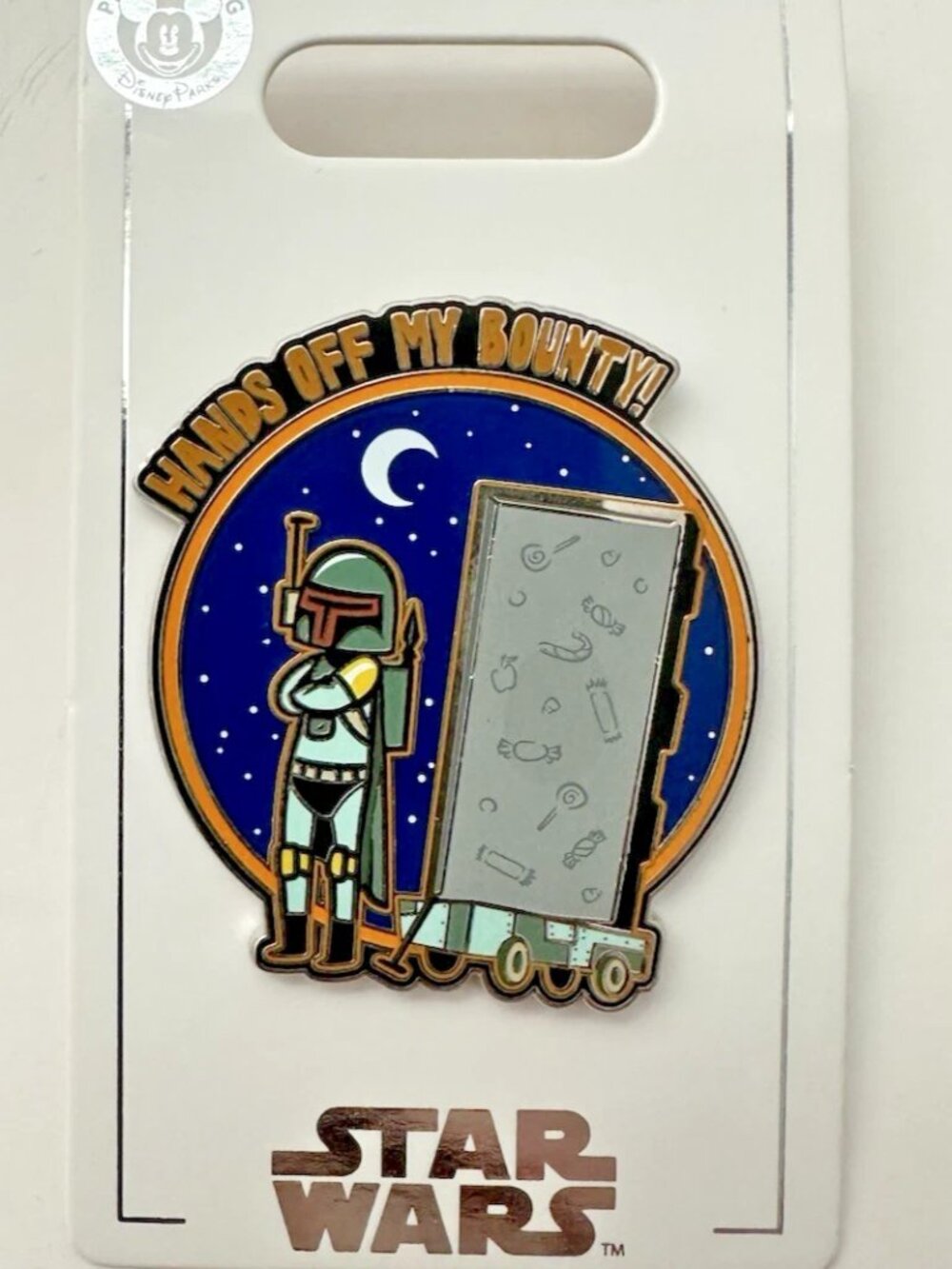 Disney Pin-Star Wars Boba Fett - Halloween 2020 Hands off my Bounty-NEW